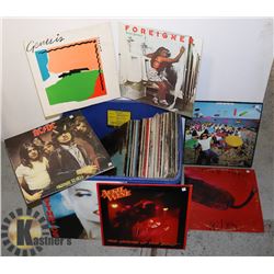 BIN OF ASSORTED OLD RECORDS 80'S