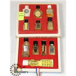 SET OF 10 VINTAGE PERFUMES OF FRANCE MINI BOTTLES