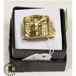 MENS CRUCIFIXION RING SIZE 11