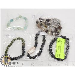LOT OF 5 ASSORTED BRACELETS
