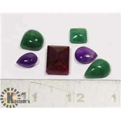 #141-EMERALD/AMERTHYST/ RUBY 63.60ct