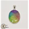 Image 1 : #105-RAINBOW SOLA QUARTZ PENDANT