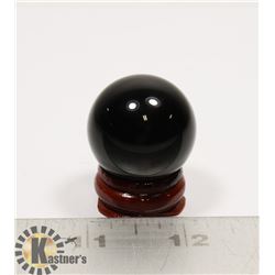 #101-BLACK OBSIDIAN SPHERE BALL 30.0mm + STAND