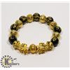 Image 1 : #223-BLACK OBSIDIAN PI XIU BRACELET 12mm/ 7.5"