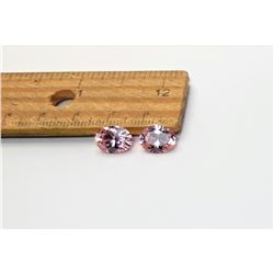 14)  LOT OF 2 MATCHED NATURAL OVAL PALE