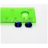 Image 1 : 15)  LOT OF 2 MATCHED OVAL COBALT BLUE