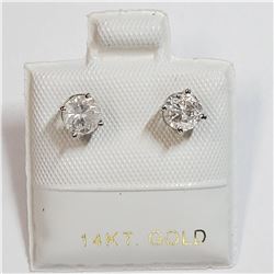14K WHITE GOLD DIAMOND(0.8CT) EARRINGS