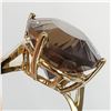 Image 3 : 10K YELLOW GOLD SMOKEY QUARTZ(7CT) RING