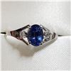 Image 1 : 10K WHITE GOLD CEYLON SAPPHIRE(0.85CT)
