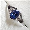 Image 4 : 10K WHITE GOLD CEYLON SAPPHIRE(0.85CT)