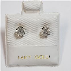 14K WHITE GOLD DIAMOND(0.5CT) EARRINGS