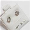 Image 4 : 14K WHITE GOLD DIAMOND(0.5CT) EARRINGS