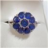 Image 1 : RHODIUM PLATED ST.SILVER SAPPHIRE(5CT)  RING