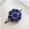 Image 5 : RHODIUM PLATED ST.SILVER SAPPHIRE(5CT)  RING