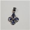 Image 1 : RHODIUM PLATED ST.SILVER TANZANITE(1.6CT)