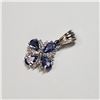 Image 3 : RHODIUM PLATED ST.SILVER TANZANITE(1.6CT)