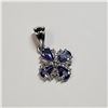 Image 4 : RHODIUM PLATED ST.SILVER TANZANITE(1.6CT)