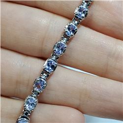 SILVER TANZANITE  BRACELET (~LENGTH 7.5INCHES)