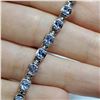 Image 1 : SILVER TANZANITE  BRACELET (~LENGTH 7.5INCHES)