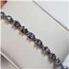Image 3 : SILVER TANZANITE  BRACELET (~LENGTH 7.5INCHES)