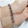Image 4 : SILVER TANZANITE  BRACELET (~LENGTH 7.5INCHES)