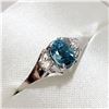 Image 4 : 10K WHITE GOLD BLUE ZIRCONIA(1CT) DIAMOND
