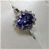 Image 4 : 10K WHITE GOLD TANZANITE(1.22CT) DIAMOND