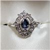 Image 1 : 14K WHITE GOLD SAPPHIRE(0.33CT) DIAMOND(0.14CT)