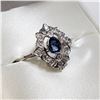Image 3 : 14K WHITE GOLD SAPPHIRE(0.33CT) DIAMOND(0.14CT)