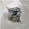 Image 4 : 14K WHITE GOLD SAPPHIRE(0.33CT) DIAMOND(0.14CT)