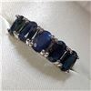 Image 4 : 10K WHITE GOLD SAPPHIRE(3.3CT)  RING (~SIZE 6)
