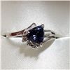 Image 1 : 10K WHITE GOLD TANZANITE(0.95CT) DIAMOND(0.05CT)