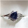 Image 3 : 10K WHITE GOLD TANZANITE(0.95CT) DIAMOND(0.05CT)