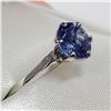 Image 3 : 14K WHITE GOLD TANZANITE(1.2CT)  RING (~SIZE 5.75)