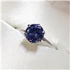 Image 4 : 14K WHITE GOLD TANZANITE(1.2CT)  RING (~SIZE 5.75)