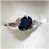 Image 1 : 10K WHITE GOLD SAPPHIRE(1.05CT) DIAMOND(0.06CT)