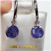 Image 1 : 10\14K WHITE GOLD TANZANITE(2.5CT)  EARRINGS