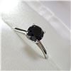 Image 4 : 10K WHITE GOLD BLACK DIAMOND(1.3CT) RING