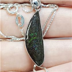 SILVER AMMOLITE  NECKLACE