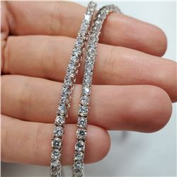 SILVER CUBIC ZIRCONIA  NECKLACE