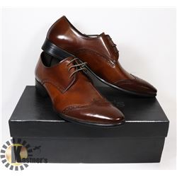 MENS BROWN LEATHER DRESS SHOES SIZE 43