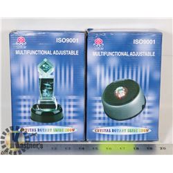 LOT OF 2  CRYSTAL ROTARY SLIDE SHOW
