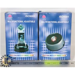 LOT OF 2  CRYSTAL ROTARY SLIDE SHOW