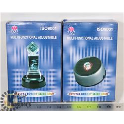 LOT OF 2  CRYSTAL ROTARY SLIDE SHOW