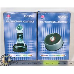 LOT OF 2  CRYSTAL ROTARY SLIDE SHOW