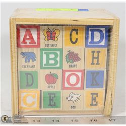 CLASSIC 48 WOODEN ABC BLOCKS NEW IN PACKAGE