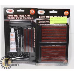 NEW TIRE REPAIR KIT WITH EXTRA PLUG SET