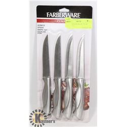 NEW FARBERWARE 4PC STEAK KNIFE SET