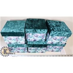 6 GIFT BOXES VELVET LIDS
