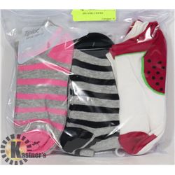3PK LADIES ANKLE SOCKS